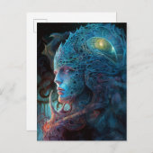 Alien Man Surreal Sci-Fi Art Postkarte (Vorne/Hinten)