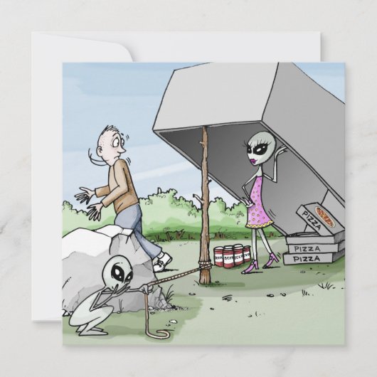 Alien Man Trap Bachelor Party Einladung (Vorderseite)