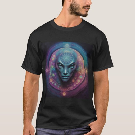 Alien Mandala Design tee (Vorderseite)