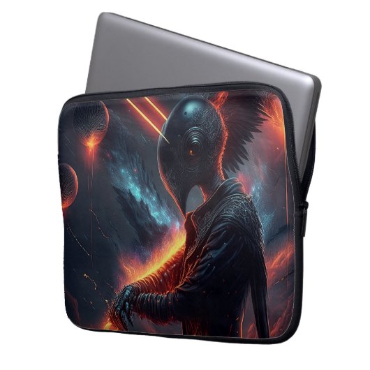 Alien Manipulationsfeuerbeam Laptopschutzhülle (Vorderseite Links)