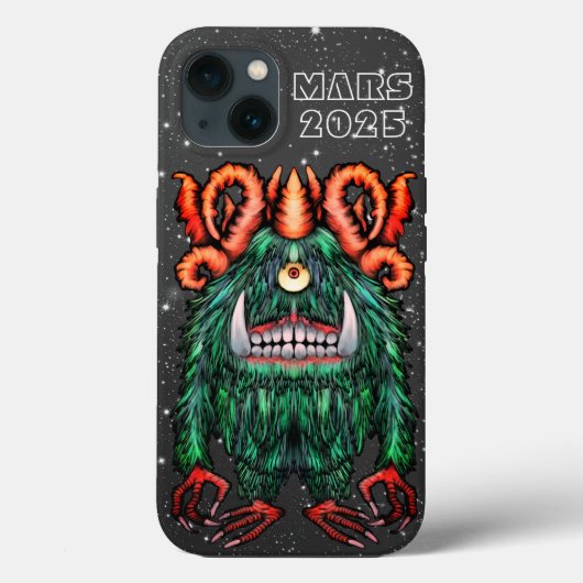 Alien Mars Cyclop Case-Mate iPhone Hülle (Rückseite)