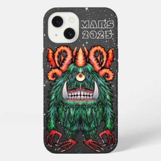 Alien Mars Cyclop iPhone Hülle (Rückseite)