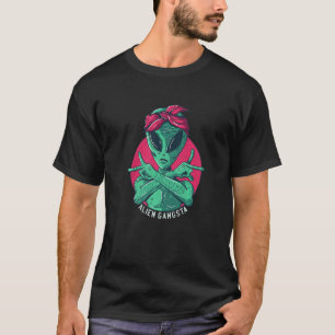 Alien Mars Weltraum UFO Gangster T-Shirt