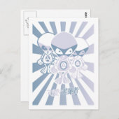 Alien Mascot Postkarte (Vorne/Hinten)