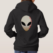 Alien Mask mit futuristischen Kennzeichnungen Hoodie (Rückseite)