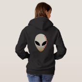 Alien Mask mit futuristischen Kennzeichnungen Hoodie (Schwarz voll)