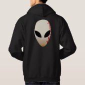 Alien Mask mit futuristischen Kennzeichnungen Hoodie (Rückseite)