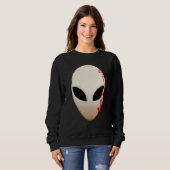 Alien Mask mit futuristischen Kennzeichnungen Sweatshirt (Vorne ganz)