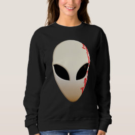 Alien Mask mit futuristischen Kennzeichnungen Sweatshirt