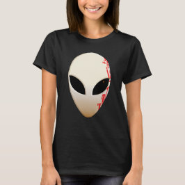 Alien Mask mit futuristischen Kennzeichnungen T-Shirt