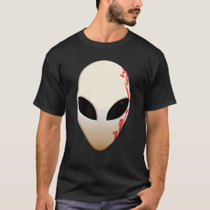 Alien Mask mit futuristischen Kennzeichnungen T-Shirt