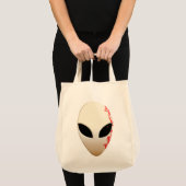 Alien Mask mit futuristischen Kennzeichnungen Tragetasche (Vorderseite (Produkt))