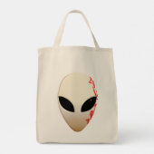 Alien Mask mit futuristischen Kennzeichnungen Tragetasche (Rückseite)
