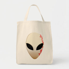 Alien Mask mit futuristischen Kennzeichnungen Tragetasche