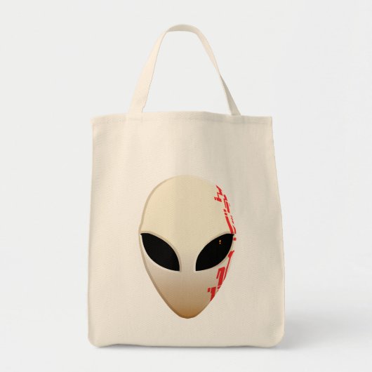 Alien Mask mit futuristischen Kennzeichnungen Tragetasche (Vorne)