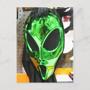 Alien Mask Postkarte