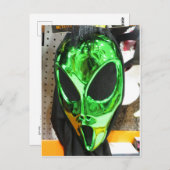 Alien Mask Postkarte (Vorne/Hinten)