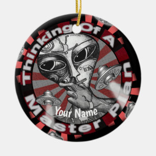 Alien Master Plan Schmuck Keramik Ornament
