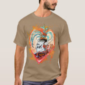 Alien Maya Elf Weird Heart Horror T-Shirt (Vorderseite)