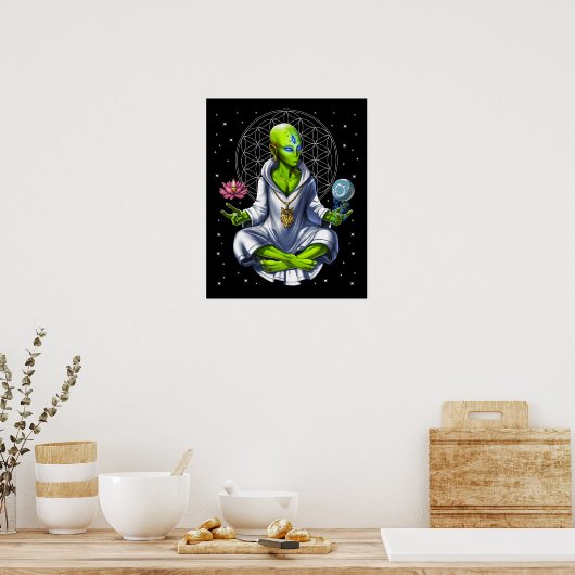 Alien Meditation Poster (Küche)