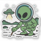 Alien Melancholy Aufkleber (Vorderseite)