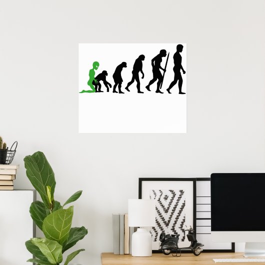 Alien Menschliche Evolution Poster (Heimbüro)
