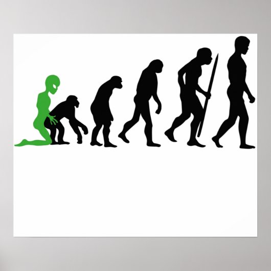 Alien Menschliche Evolution Poster (Vorne)