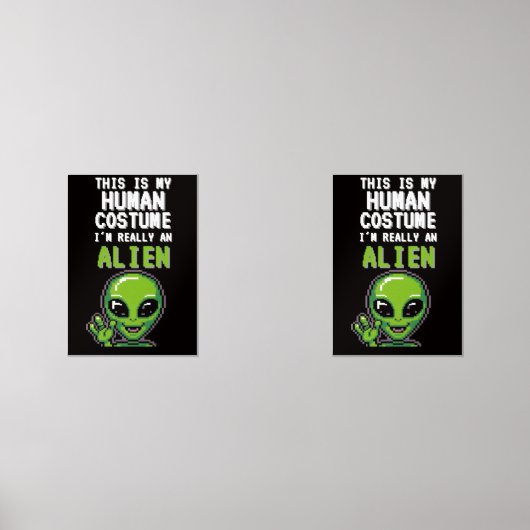 Alien menschlicher Kostüme - Set druckfähiger Text (Vorderseite)