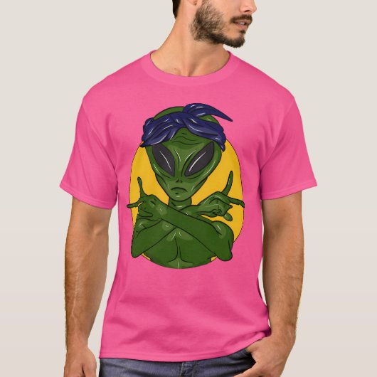 Alien mit Kopftuch T-Shirt (Vorderseite)
