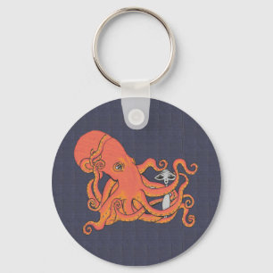 Alien mit Kraken-Freund-Schlüsselkette Schlüsselanhänger