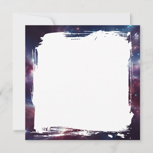 Alien mit Planeten-Reflektionen in den Augen (Rückseite)