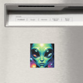 Alien mit Planeten-Reflektionen in den Augen Magnet (In Situ (Geschirrspüler))