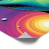 Alien mit Planeten-Reflektionen in den Augen Poster (Ecke)