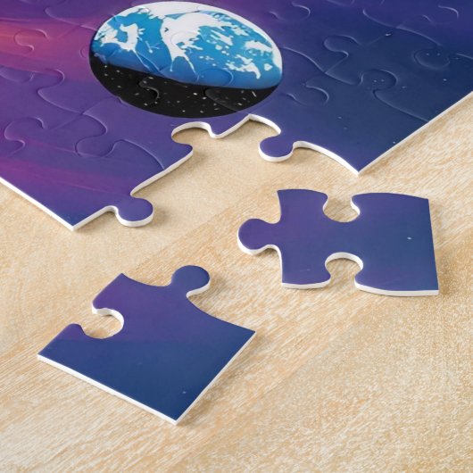 Alien mit Planeten-Reflektionen in den Augen Puzzle (Seite)