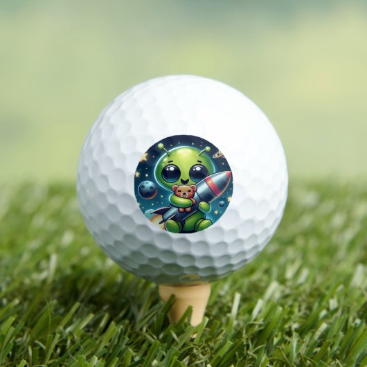 ALIEN MIT ROCKET GOLFBALL (Insitu T-Shirt)