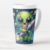ALIEN MIT ROCKET MILCHTASSE (Rechte Ecke)