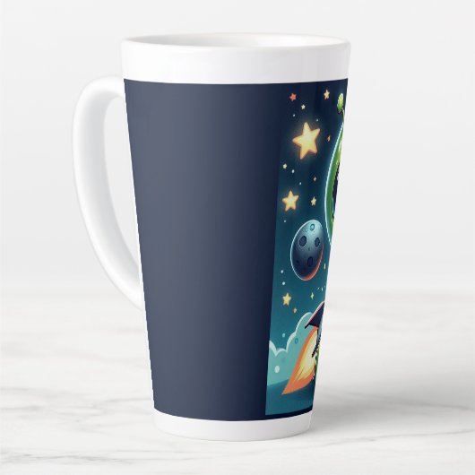 ALIEN MIT ROCKET MILCHTASSE (Linke Ecke)