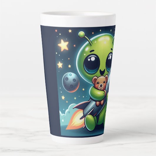 ALIEN MIT ROCKET MILCHTASSE (Vorderseite)