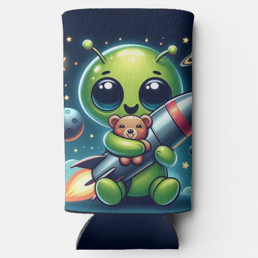 ALIEN MIT ROCKET SELTERS DOSENKÜHLER (Rückseite)