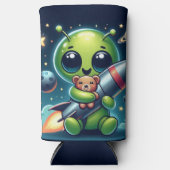 ALIEN MIT ROCKET SELTERS DOSENKÜHLER (Vorderseite)