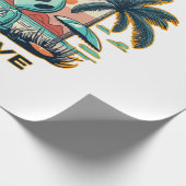 Alien mit UFO I BELIEVE Geschenkpapier (Ecke)