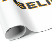 Alien mit UFO I BELIEVE Geschenkpapier (Rolleneckpunkt)