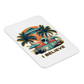 Alien mit UFO I BELIEVE Magnet (Rechte Seite)