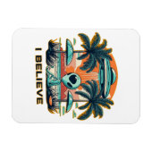 Alien mit UFO I BELIEVE Magnet (Horizontal)