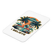Alien mit UFO I BELIEVE Magnet (Linke Seite)