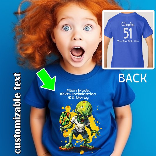Alien-Modus-Pickleball im Shirt