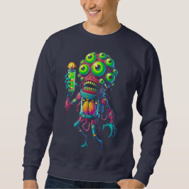 Alien Monster Creatie met Elektrisch Testbuis Sweatshirt