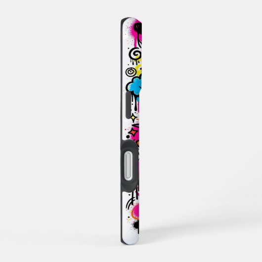 Alien Monster Graffiti Pattern iPhone 16 case Hülle (Rechte Seite)