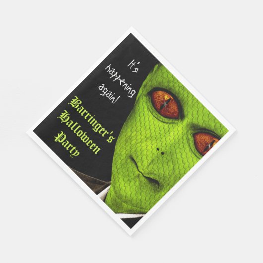 Alien Monster Halloween-Party Napkin Serviette (Ecke)