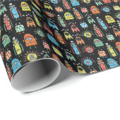 Alien Monster: Niedlich Nahtlos Vintag Geschenkpapier (Rolleneckpunkt)